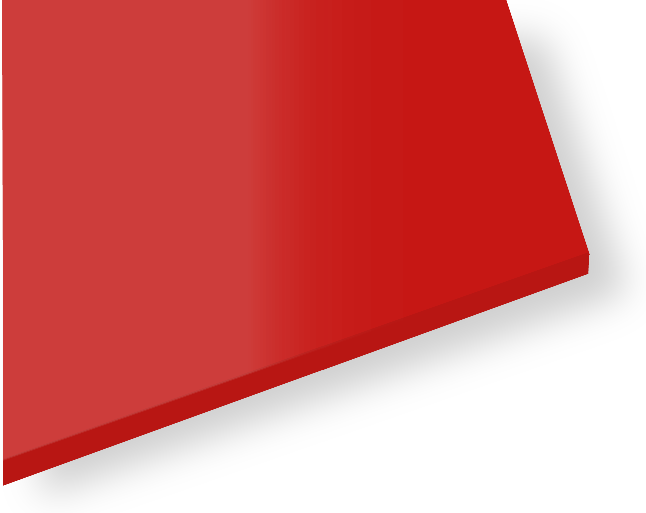 PE 500 Polyethyleen RAL3020 rood 25 mm